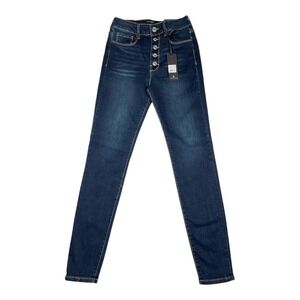 Numero Verona Ankle Jeans Womens Size 27 Button Fly High‎ Rise Dark Wash